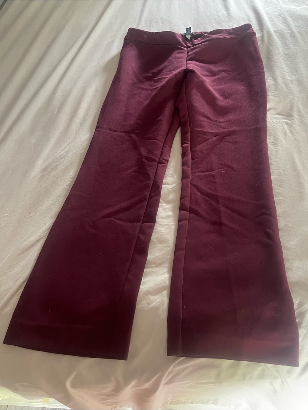 Alfani Burgundy Wide-Leg Trousers